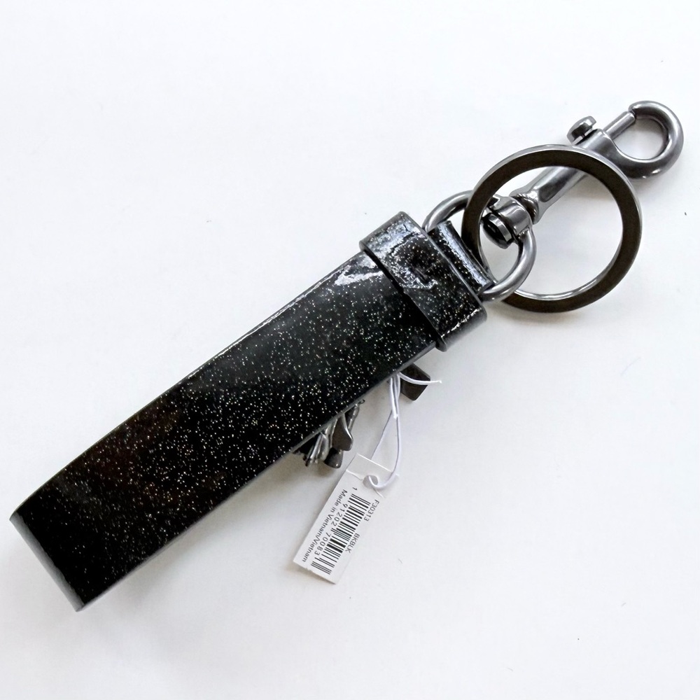 NWT Coach x NASA Limited Edition Glitter Patent Key Fob/Bag Charm - Picture 4 of 16